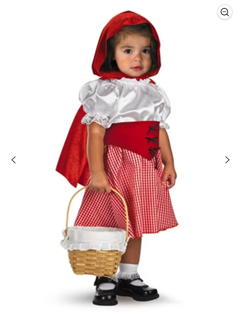 Disguise Red & White Gingham Little Red Riding Hood Halloween Costume M (3T-4T)